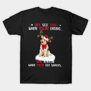 Santa Wire Fox Terrier Christmas Light Pajama Dog Xmas T-Shirt